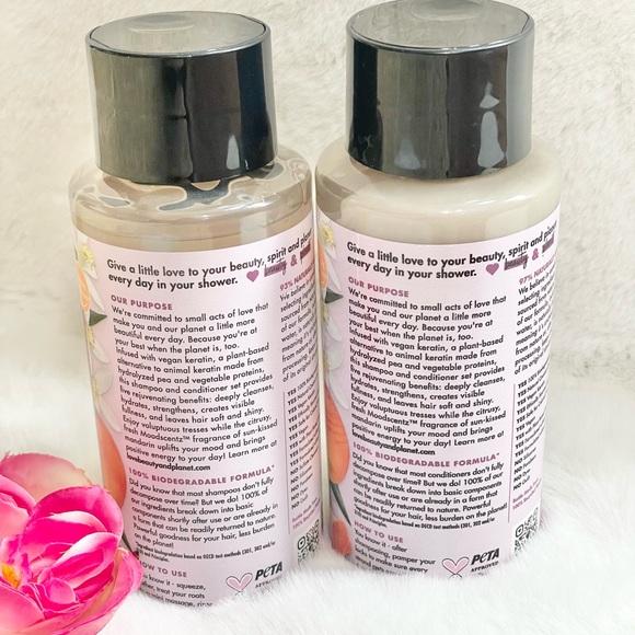 NWT LOVE BEAUTY & PLANET SET SULFATE FREE SHAMPOO and CONDITIONER VEGAN KERATIN - Picture 3 of 4
